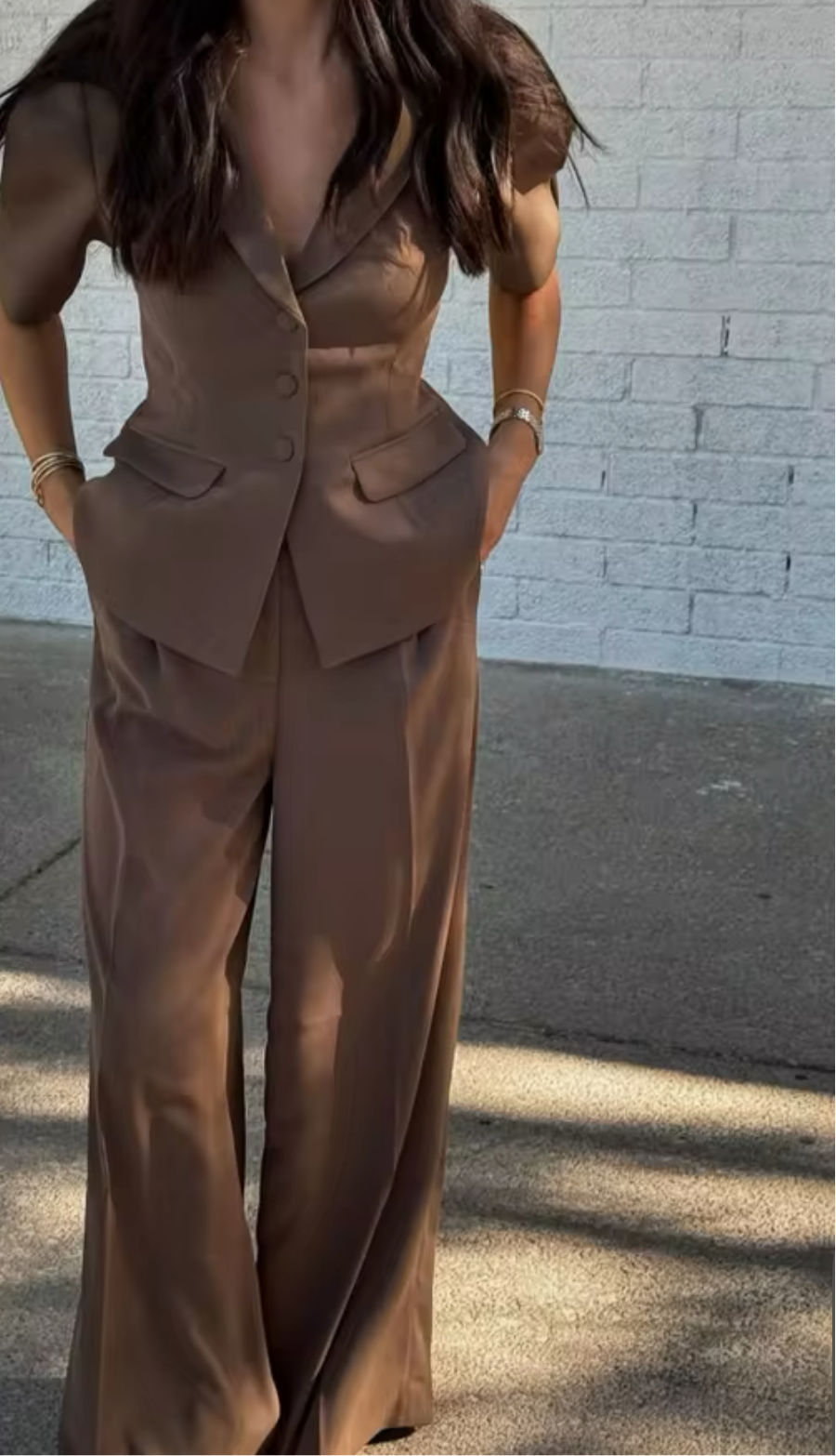 Cappuccino- Blazer zweiteiler